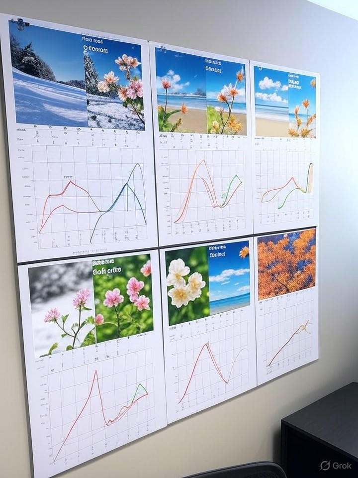 Calendrier annuel pics de vente par secteur