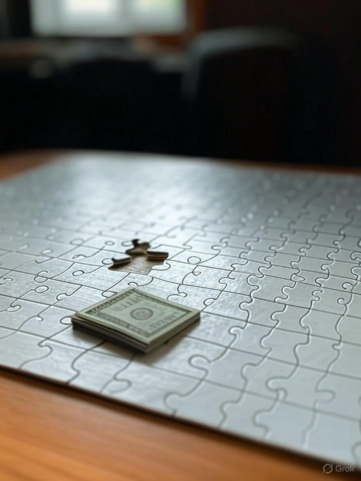 Puzzle maison, pièce manquante = apport