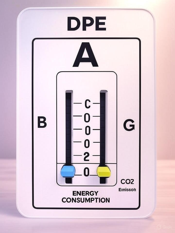 Étiquette DPE notation A à G